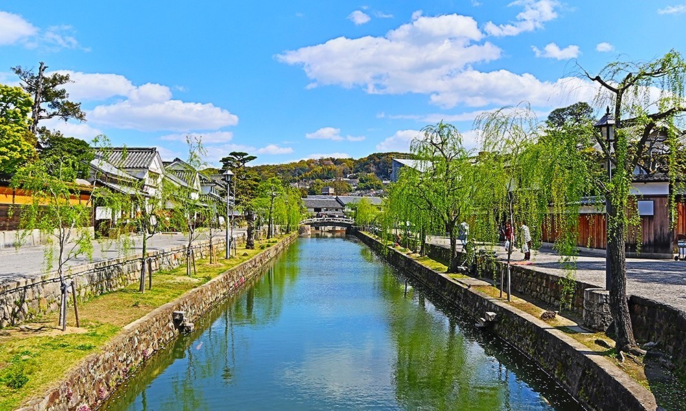 美観堂本店のある美観地区の町並み